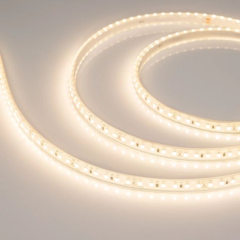 Лента светодиодная герметичная RTW-PU-A120-10.5mm 24V Warm3000 (16.8 W/m, IP68, Wire 2m, 5m) (Arlight, -)