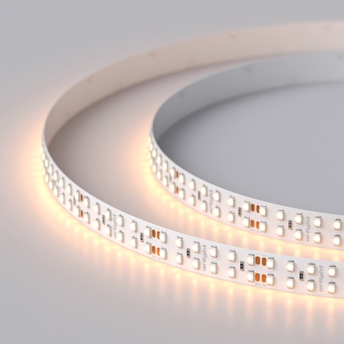 Лента светодиодная RT 2-5000 24V Warm2400 2x2 (3528, 1200 LED, LUX) (Arlight, 19.2 Вт/м, IP20)