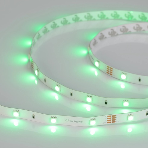 Лента светодиодная RT-B30-10mm 24V RGB (7.2 W/m, IP20, 5060, 5m) (Arlight, Открытый)