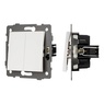 Механизм выключателя двухклавишный проходной SWT-MKP2-PL-WH-V (250V, 10A) (Arlight, -)