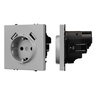 Механизм розетки с USB зарядкой SCT-NOBE-MUAA-SFPL-IS (230V, 16A)  (Arlight, Никель)