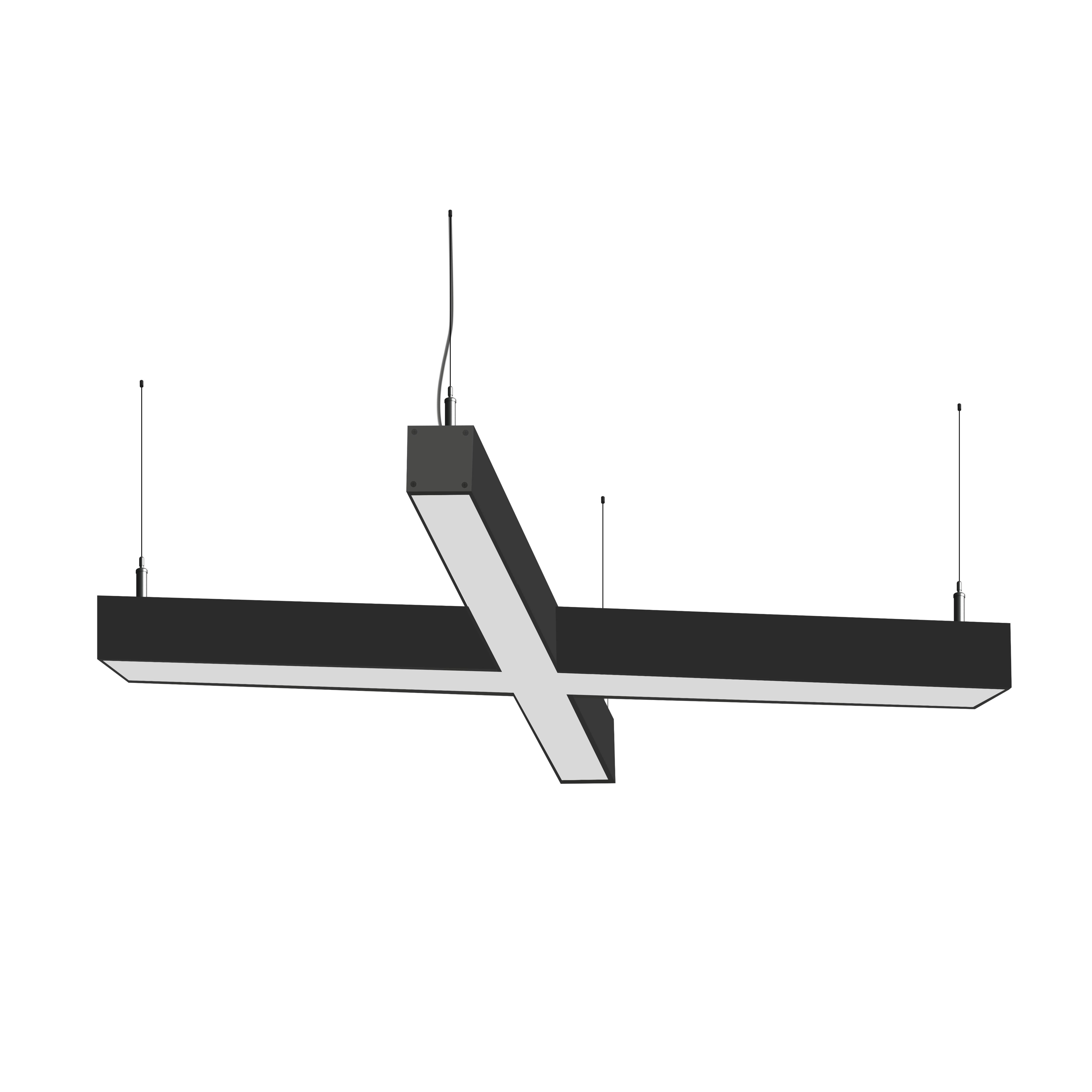 Светодиодный фигурный светильник MS-CROSS X-образный 4х500mm 40W 3000/4000/6000K