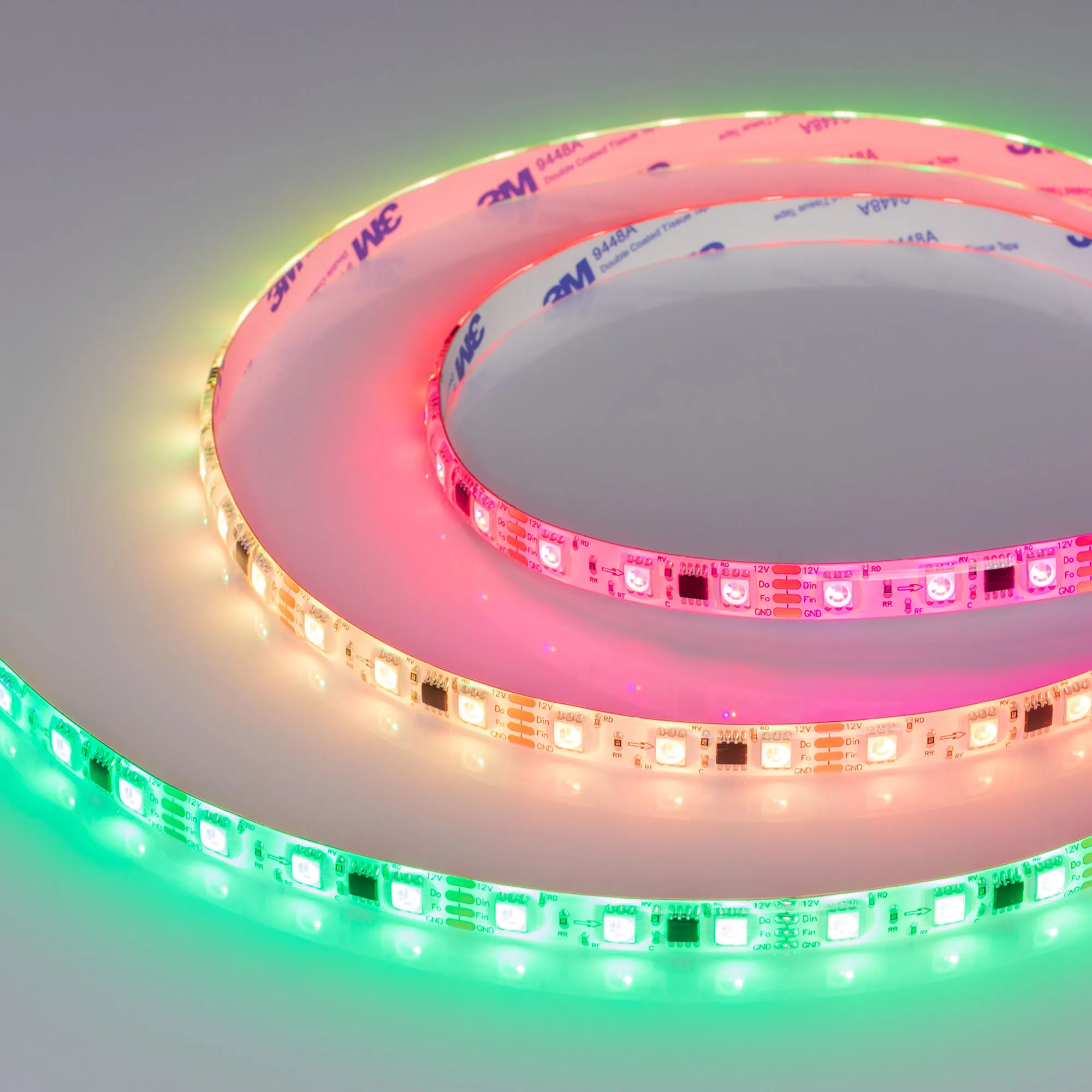 Лента светодиодная герметичная SPI-SE-B60-10mm 12V RGB-PX3-BPT (12 W/m, IP65, 5060, 5m) (Arlight, бегущий огонь) - изображение товара