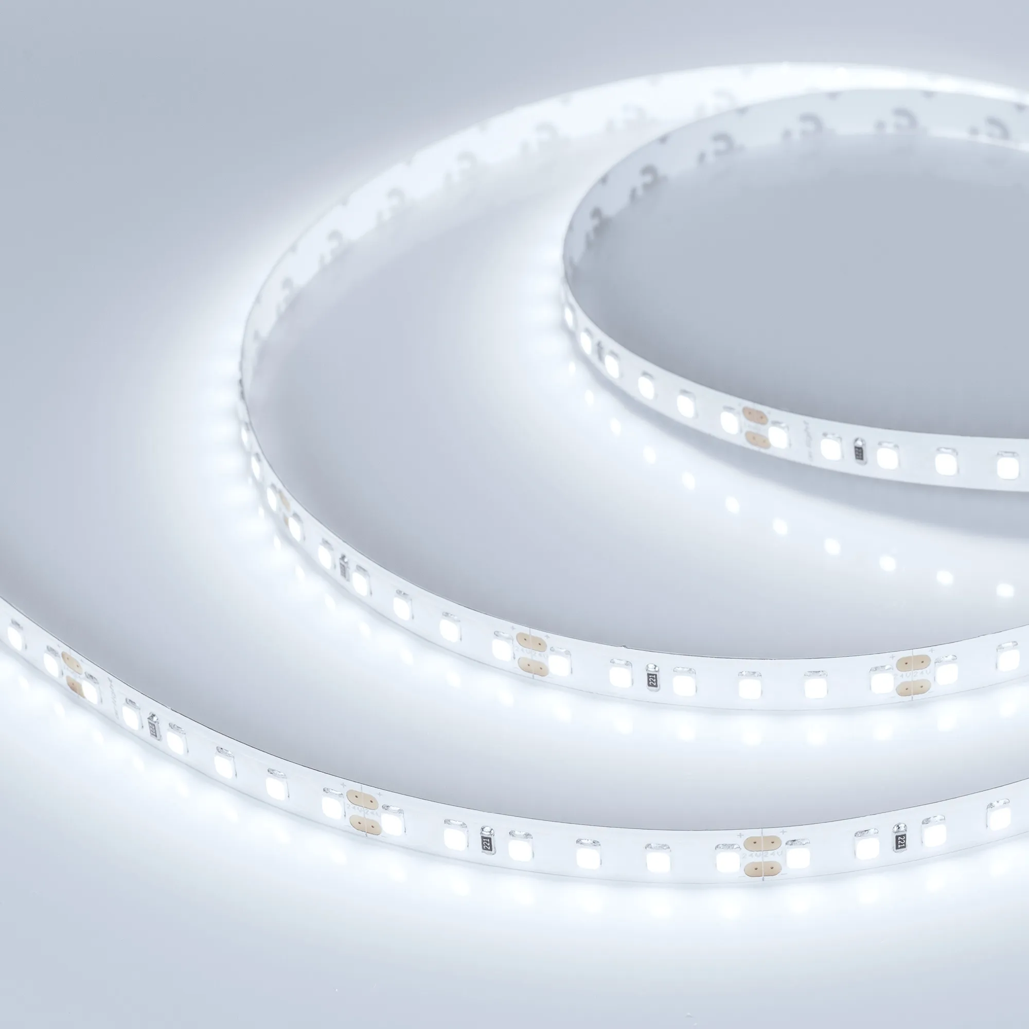 Лента светодиодная RT-A120-8mm 24V White6000 (9.6 W/m, IP20, 2835, 50m) (Arlight, 9.6 Вт/м, IP20)