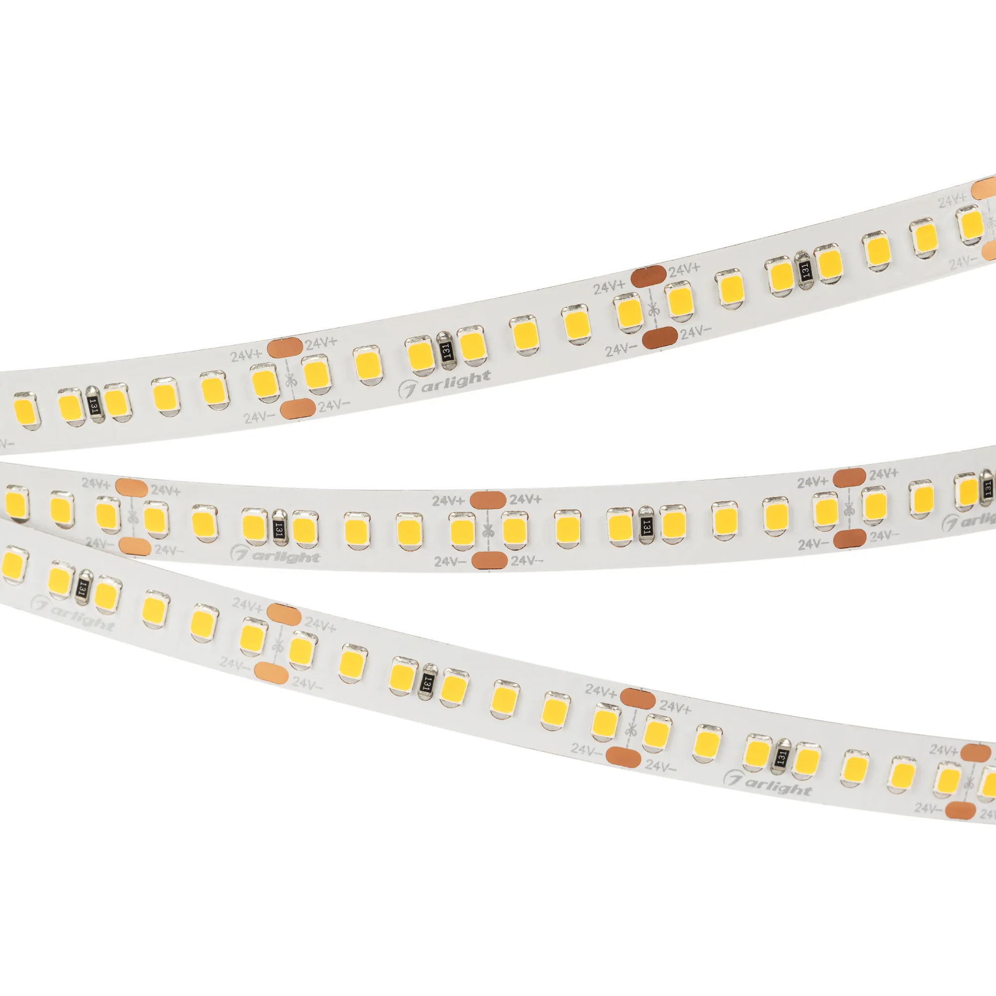 Лента светодиодная RT 2-5000 24V Cool 8K 3x (2835, 840 LED, LUX) (Arlight, 17 Вт/м, IP20) - изображение товара