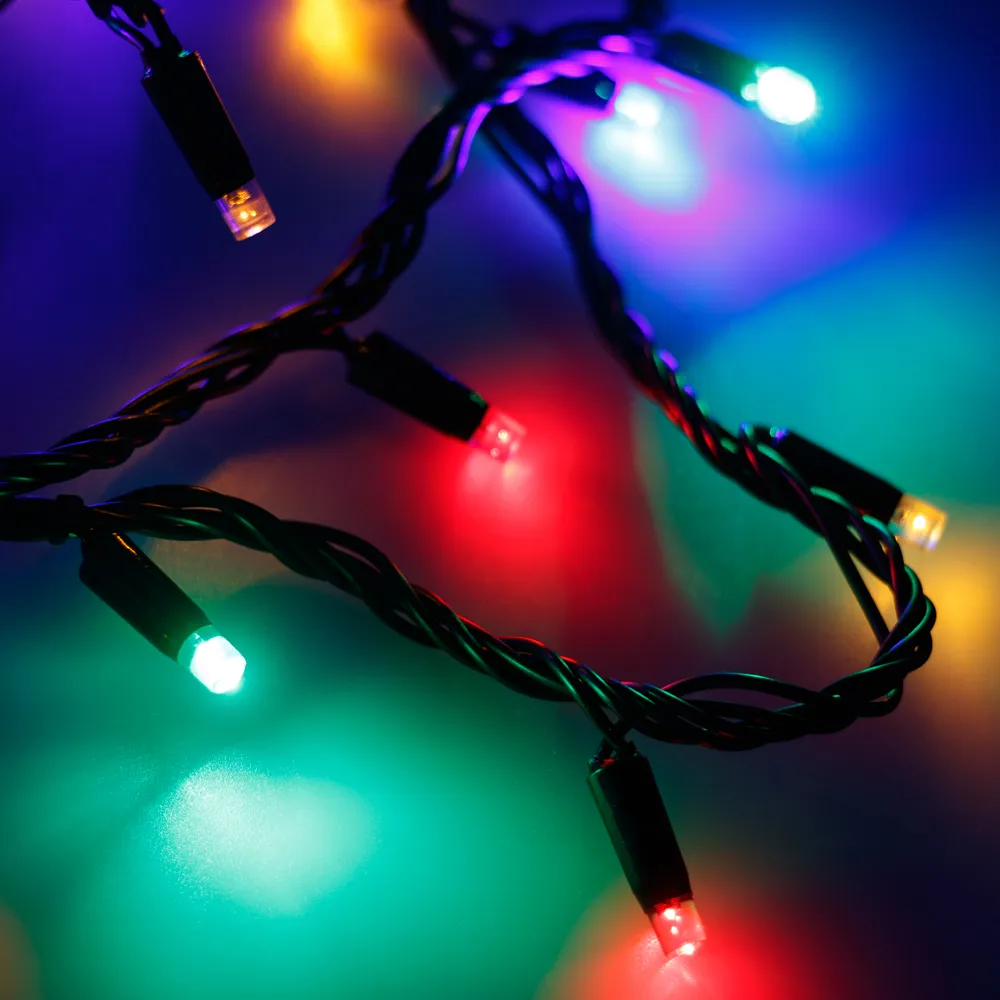 Светодиодная гирлянда ARD-STRING-PRO-10000-GREEN-100LED-LIVE RGB (230V, 7W) (Ardecoled, IP65) - изображение товара