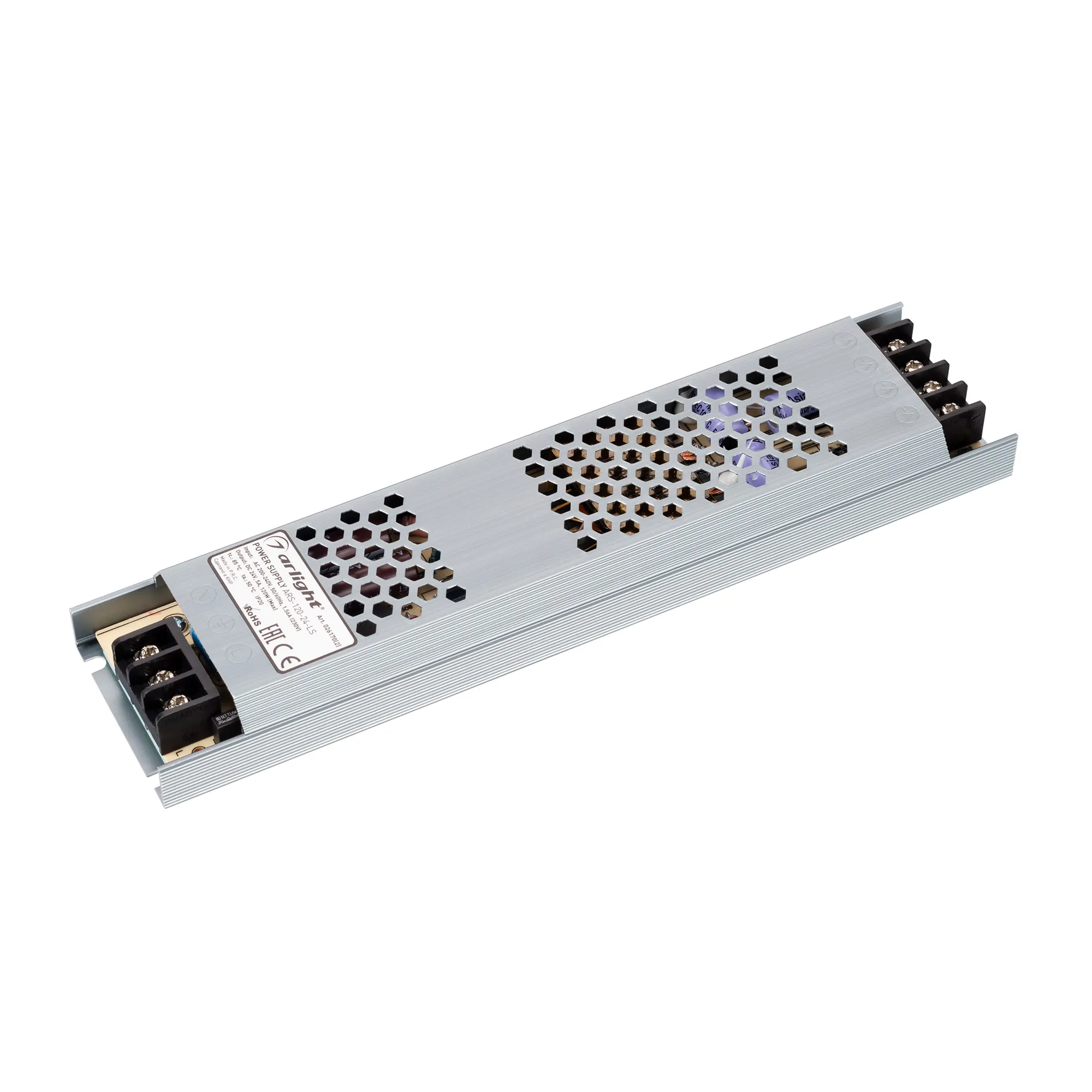 Блок питания ARS-120-24-LS (24V, 5A, 120W) (Arlight, IP20 Сетка, 2 года) - изображение товара