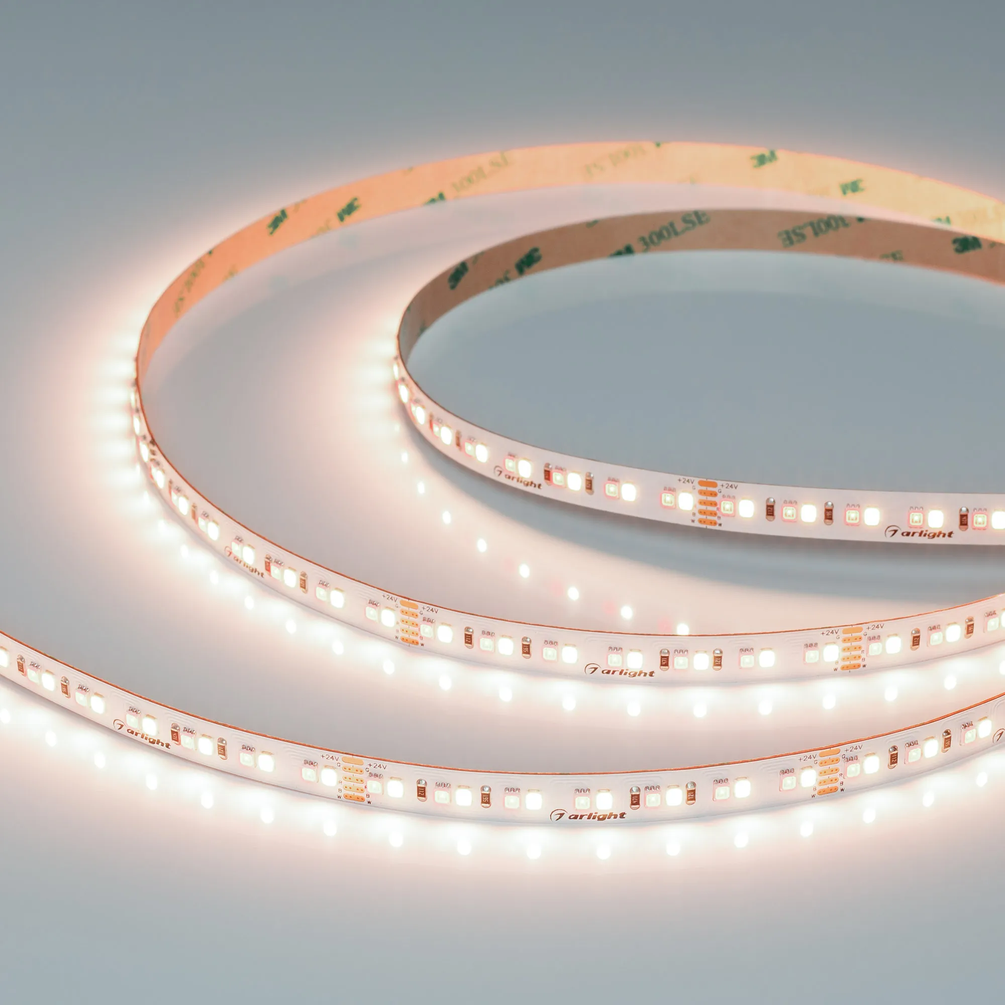 Лента RT-A168-10mm 24V RGBW-White (20 W/m, IP20, 5m) (Arlight, высок.эфф.150 лм/Вт) - изображение товара