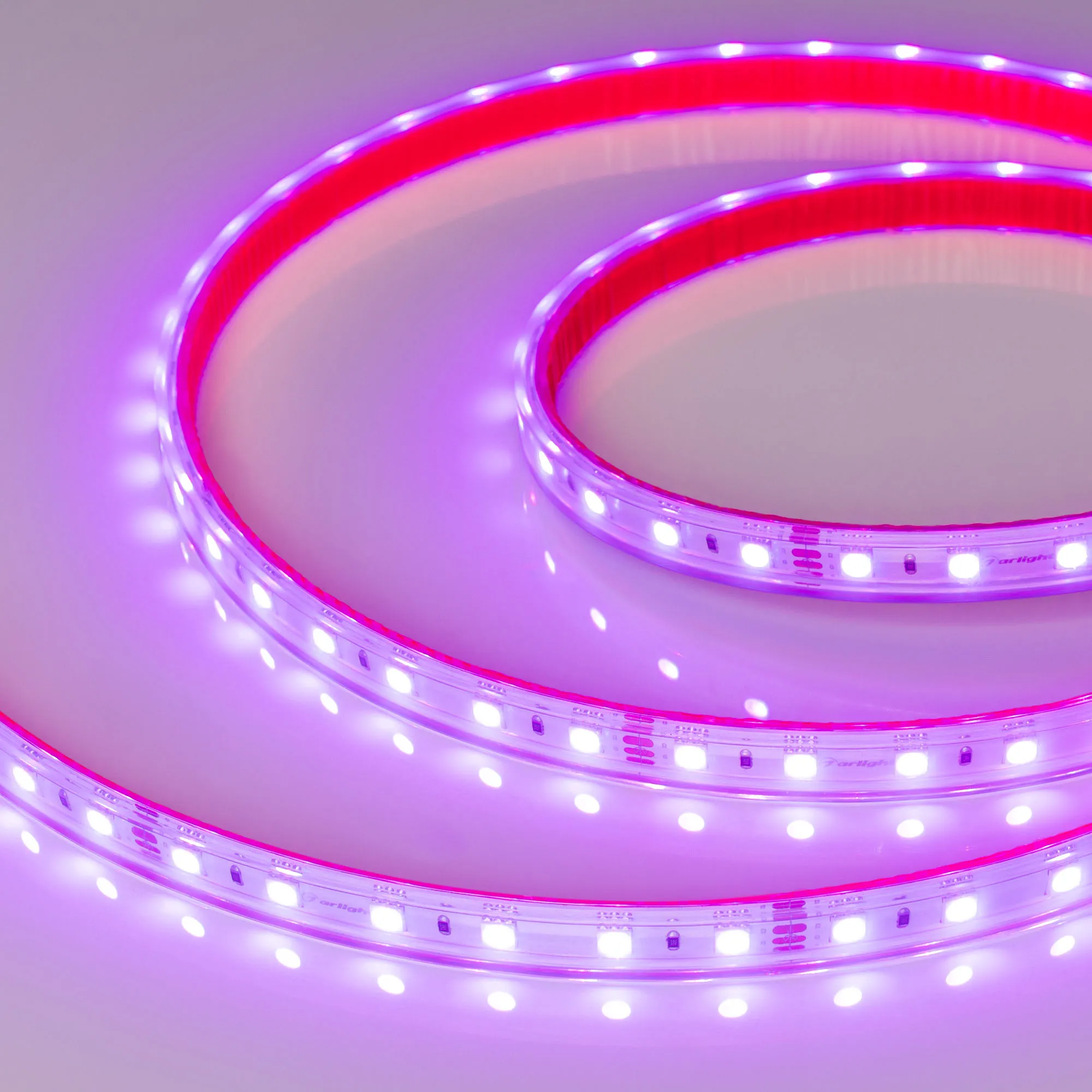 Лента светодиодная герметичная RTW-PS-B60-12mm 24V RGB (14.4 W/m, IP67, 5060, 50m) (Arlight, 14.4 Вт/м, IP67) - изображение товара