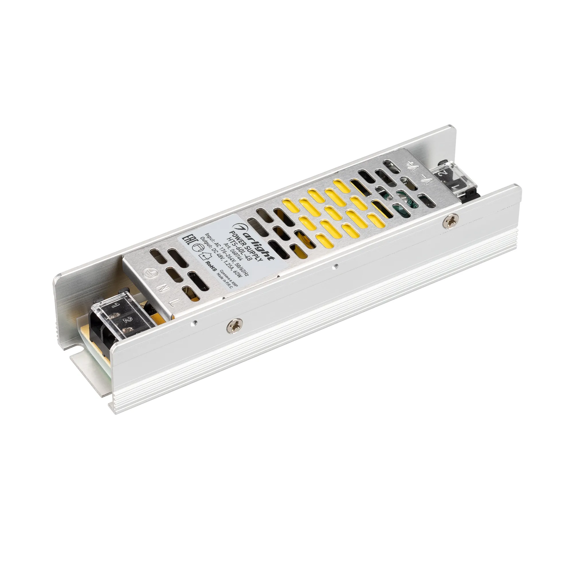 Блок питания HTS-60L-48 (48V, 1.25A, 60W) (Arlight, IP20 Сетка, 3 года) - изображение товара
