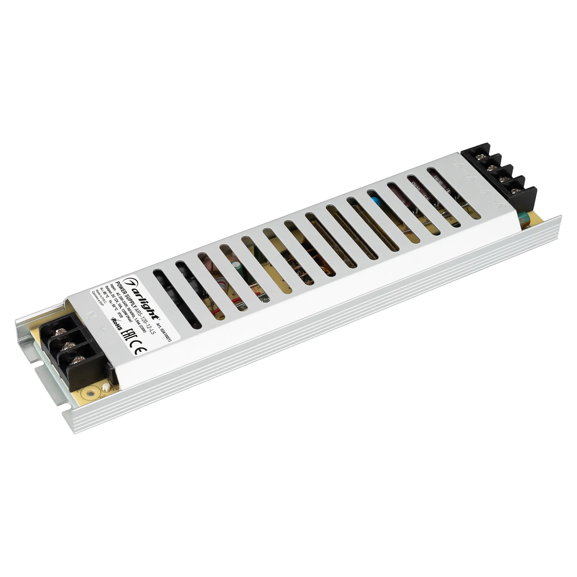 Блок питания ARS-120-12-LS (12V, 10A, 120W) (Arlight, IP20 Сетка, 2 года) - изображение товара
