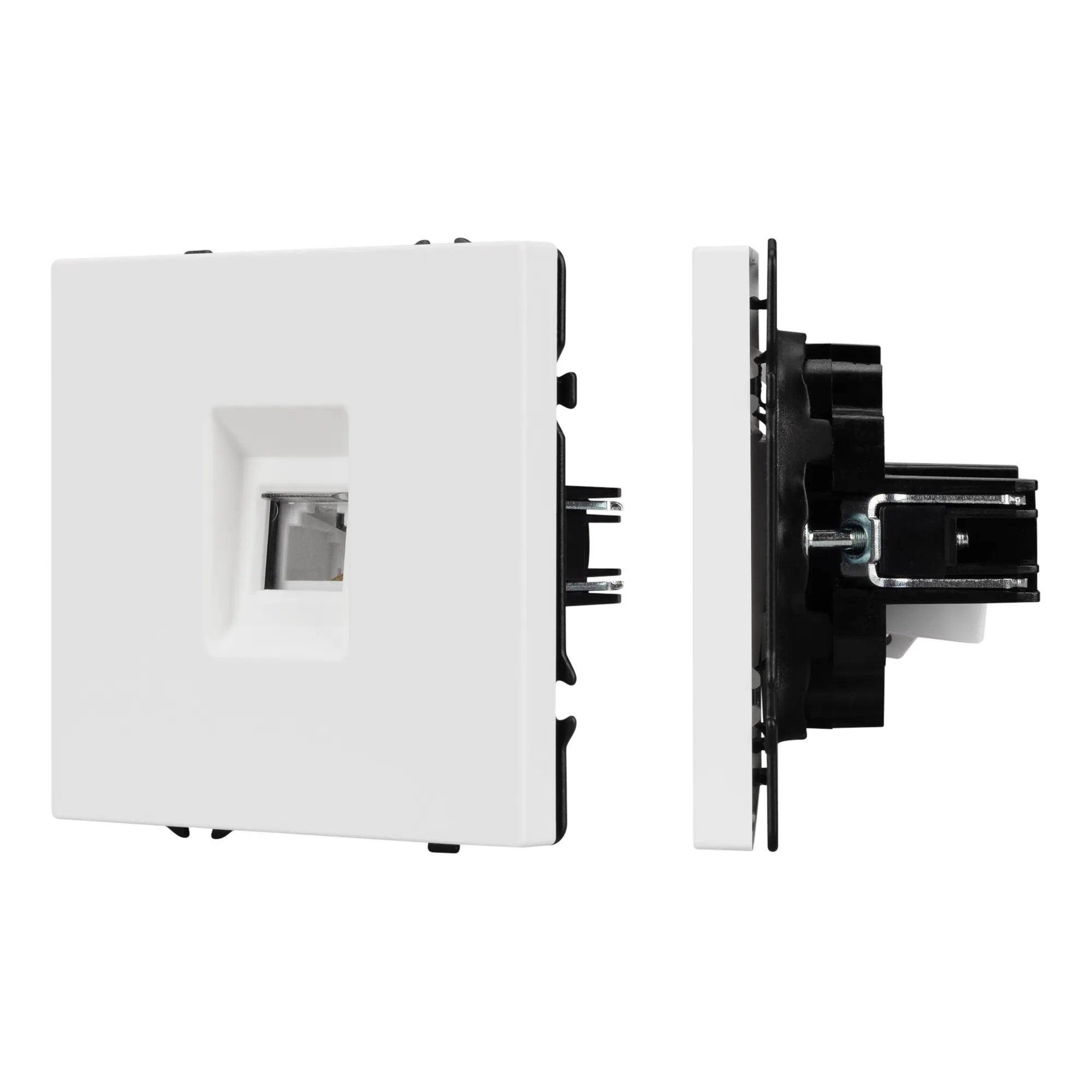Механизм телефонной розетки SCT-NOBE-MTL1-SFPL-WH (RJ-11, 4C) (Arlight, Белый кварц)