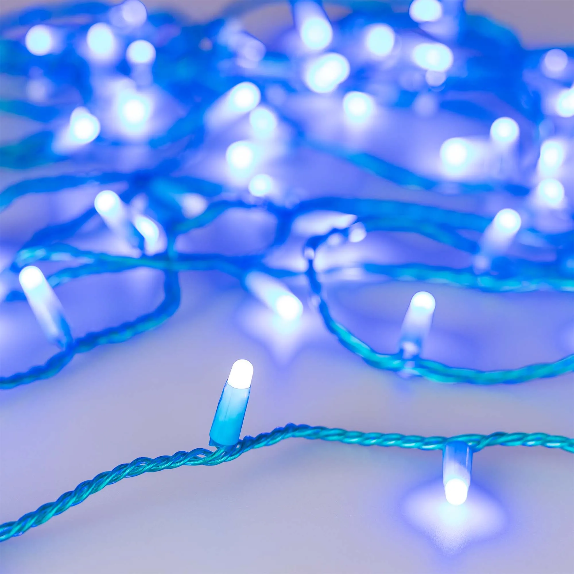 Светодиодная гирлянда ARD-STRING-CLASSIC-10000-BLUE-100LED-MILK-FLASH Blue (230V, 7W) (Ardecoled, IP65) - изображение товара