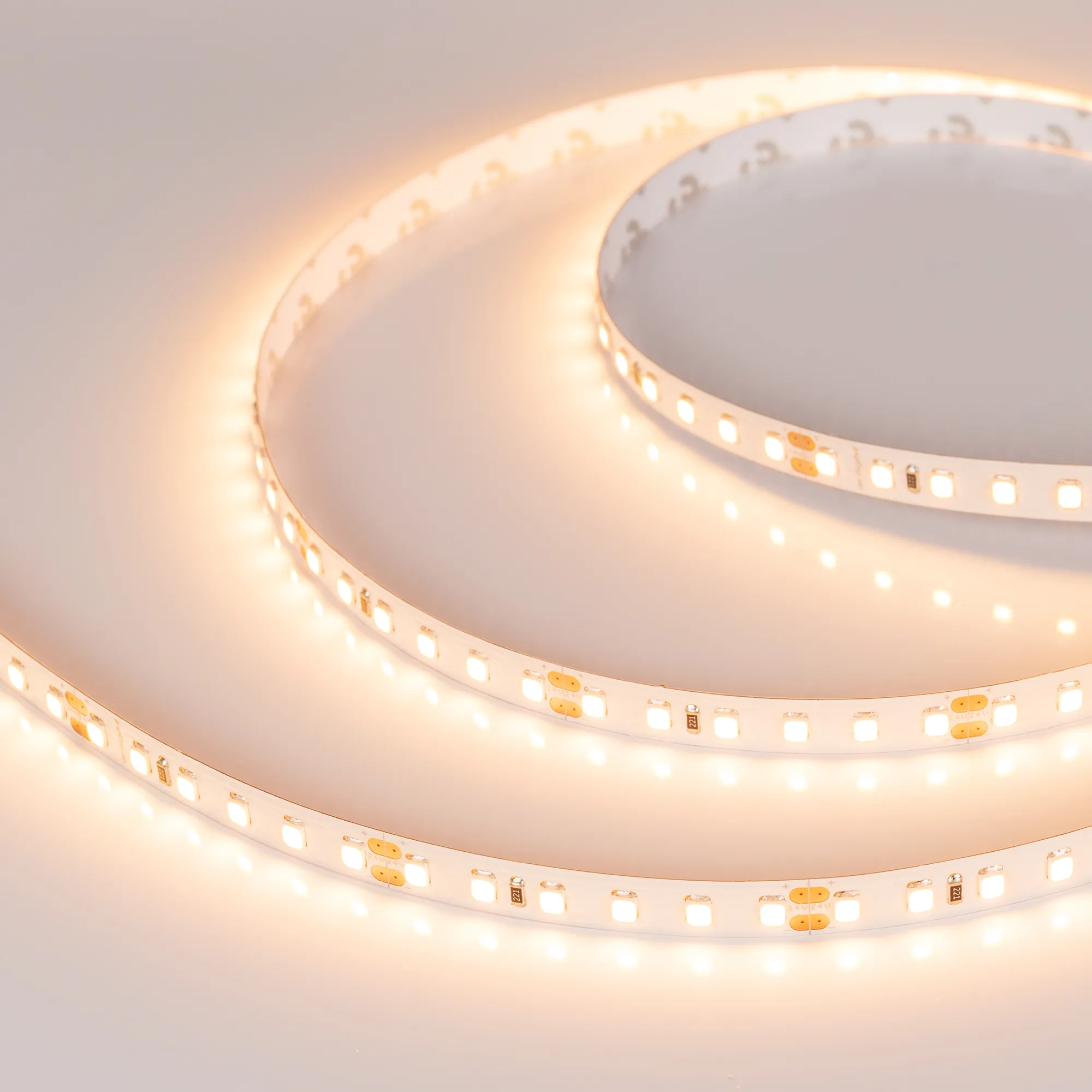 Лента светодиодная RT-A120-8mm 24V Warm2700 (14.4 W/m, IP20, 2835, 5m) (Arlight, Открытый)