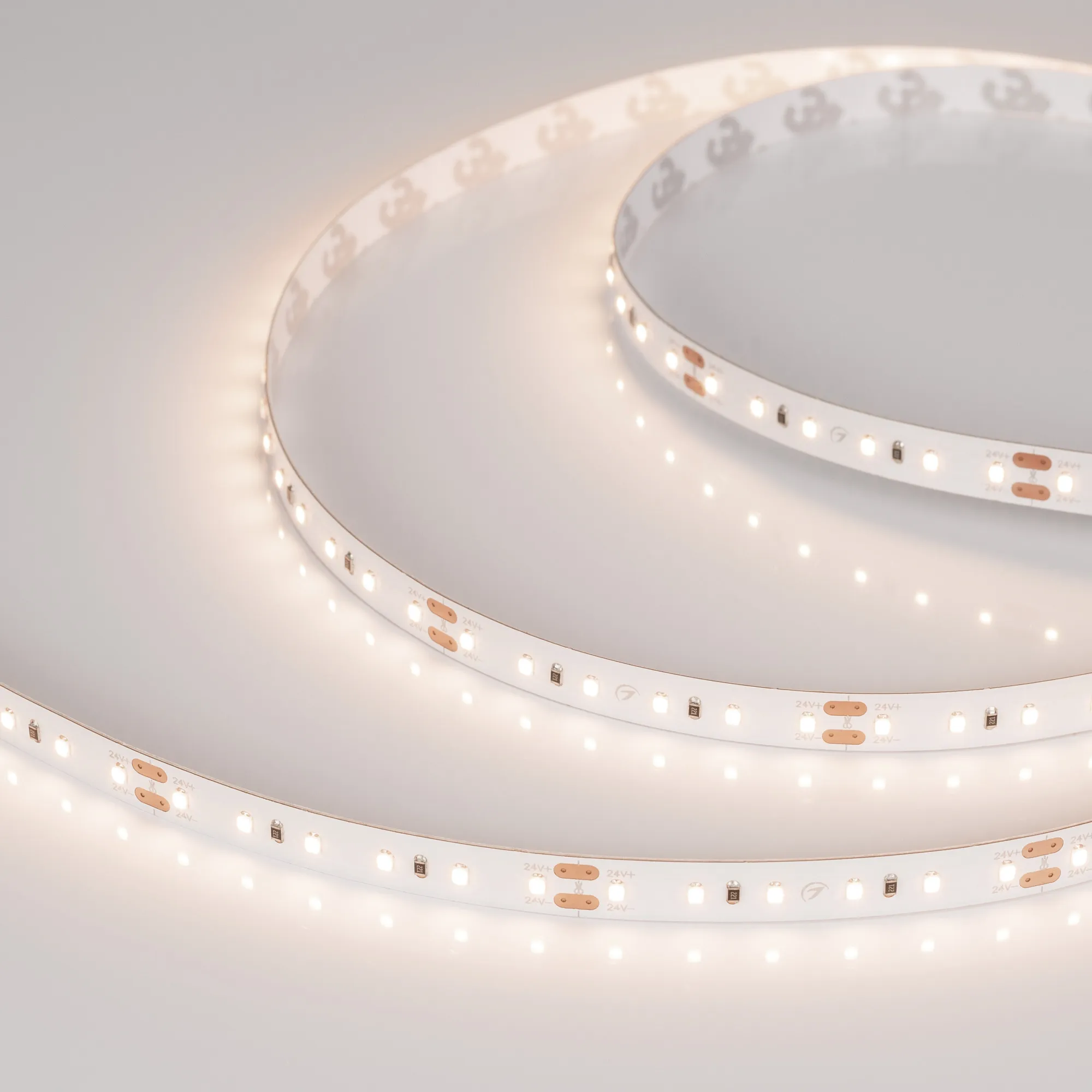 Лента светодиодная MICROLED-M120-8mm 24V Warm3500 (6.5 W/m, IP20, 2216, 5m) (Arlight, Открытый) - изображение товара