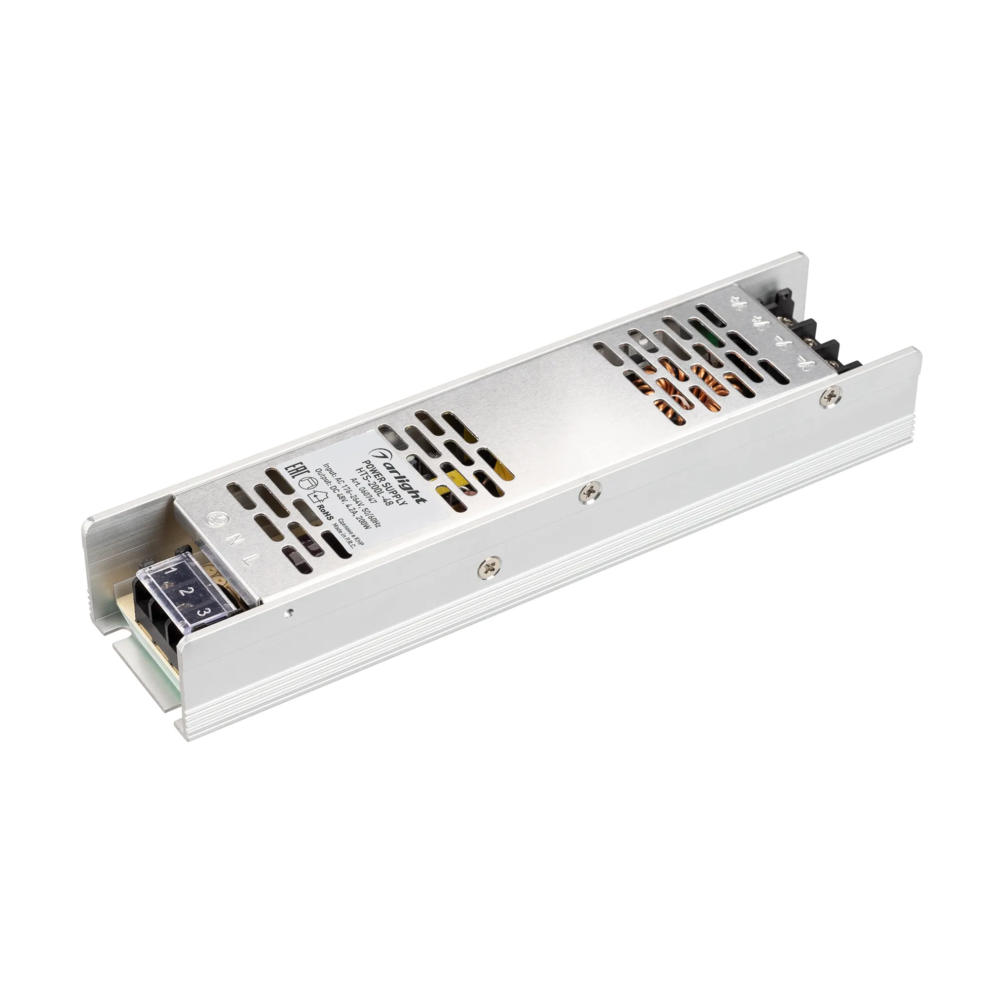 Блок питания HTS-200L-48 (48V, 4.2A, 200W) (Arlight, IP20 Сетка, 3 года) - изображение товара