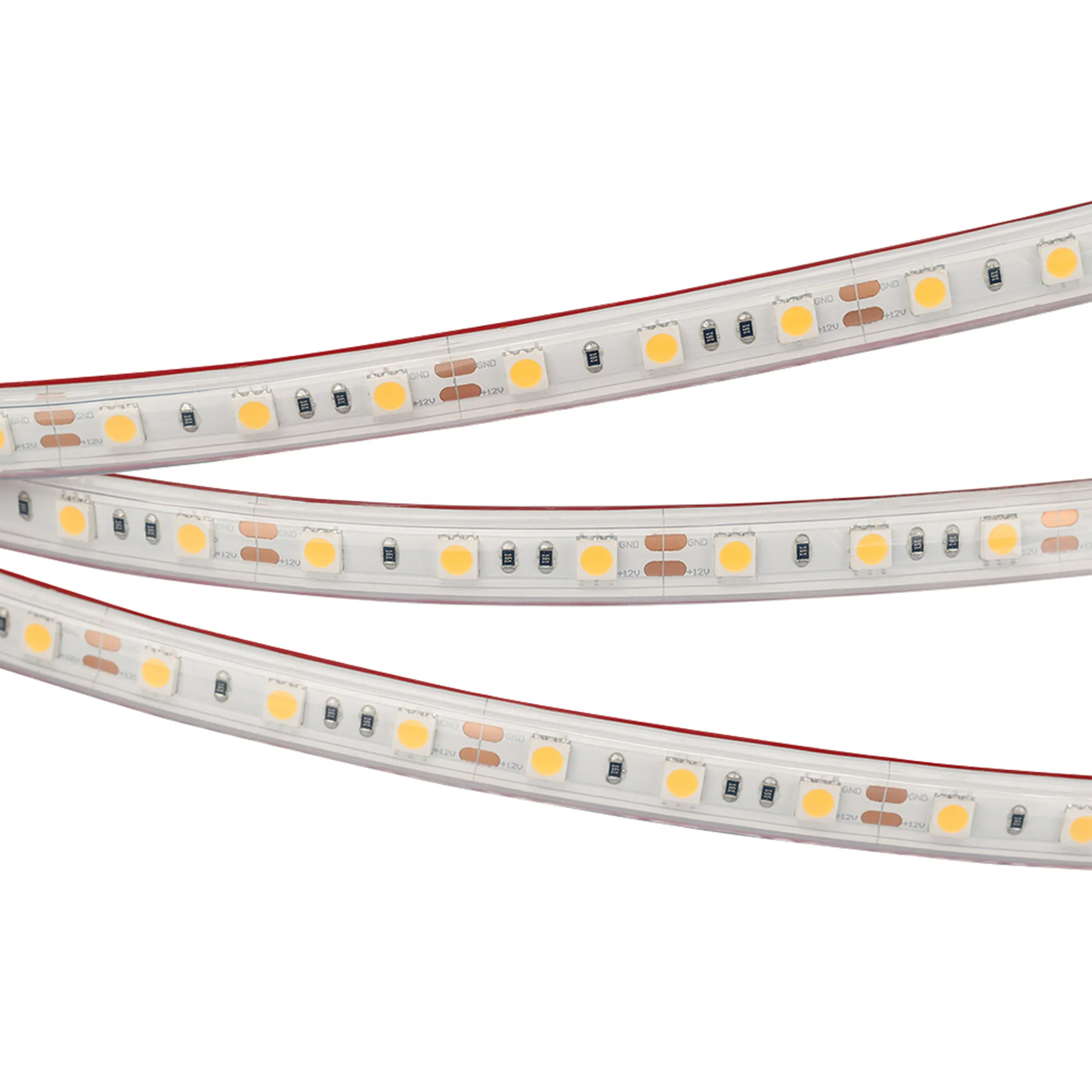 Лента светодиодная RTW 2-5000PS 12V Cool 8K 2x (5060, 300 LED, LUX) (Arlight, 14.4 Вт/м, IP67)