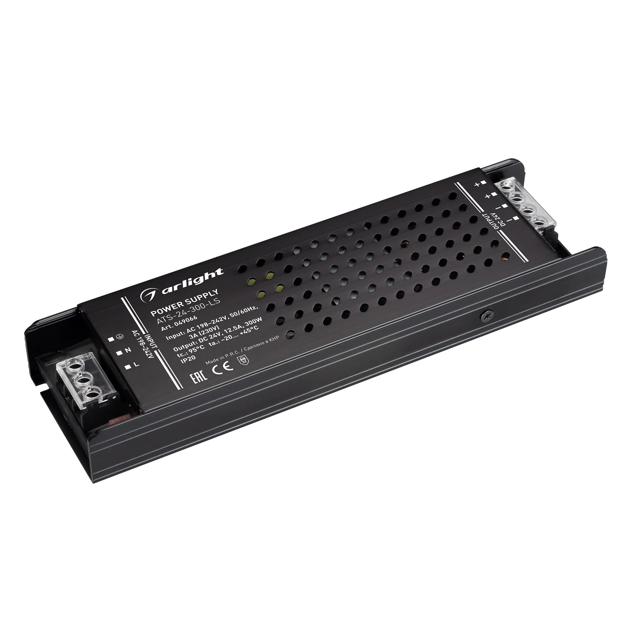 Блок питания ATS-24-300-LS (24V, 12.5A, 300W) (Arlight, IP20 Сетка, 5 лет) - изображение товара