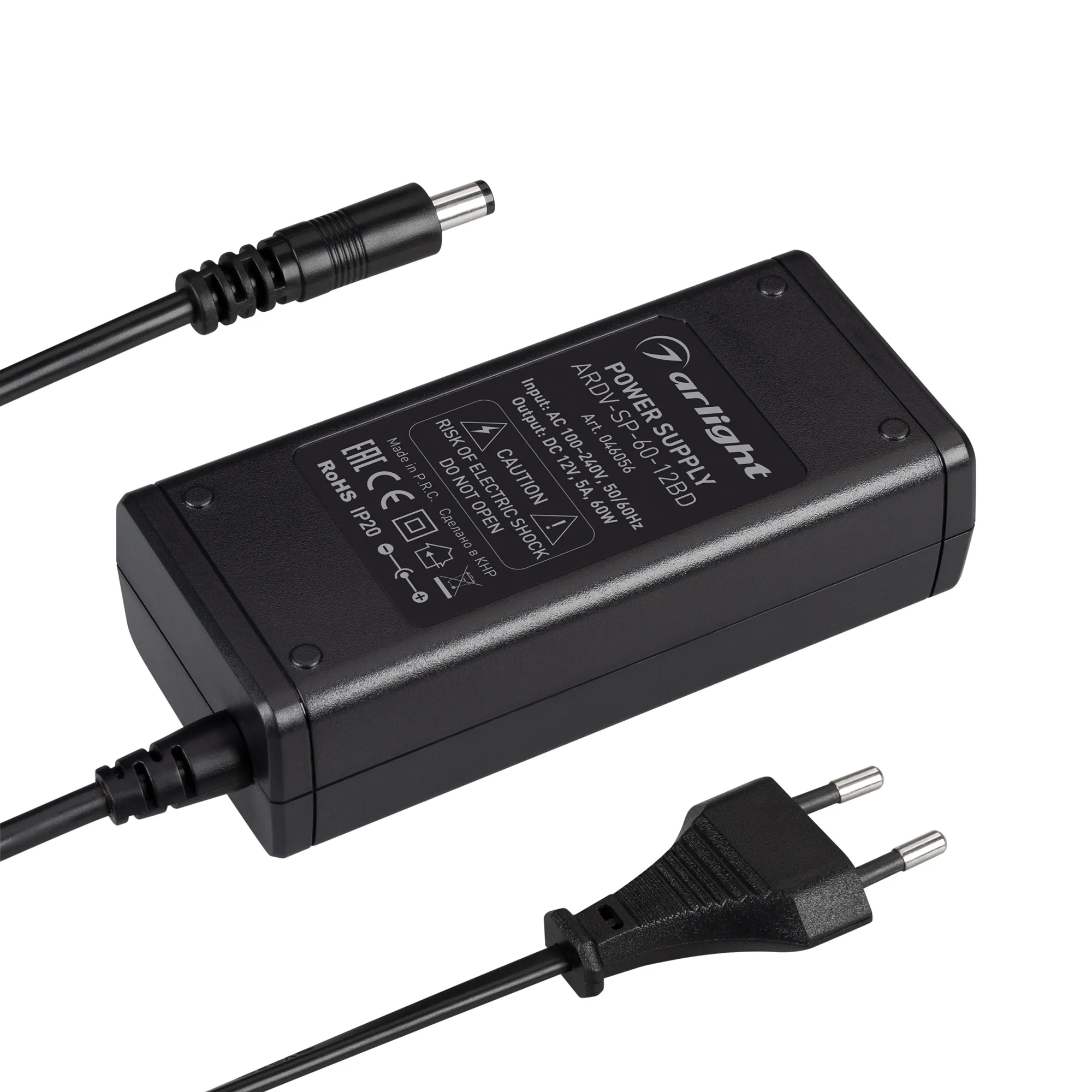 Блок питания ARDV-SP-60-12BD (12V, 5A, 60W) (Arlight, Адаптер, 5 лет) - изображение товара