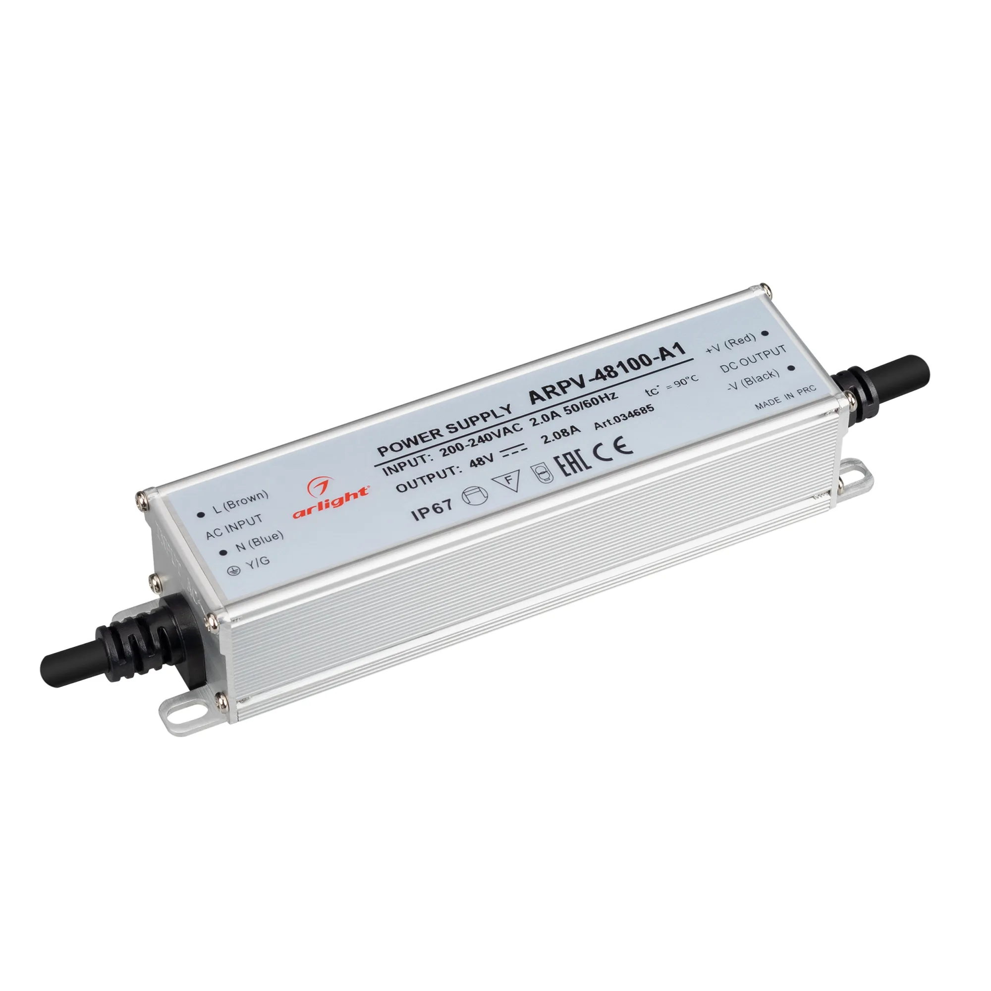 Блок питания ARPV-48100-A1 (48V, 2.08A, 100W) (Arlight, IP67 Металл, 3 года) - изображение товара