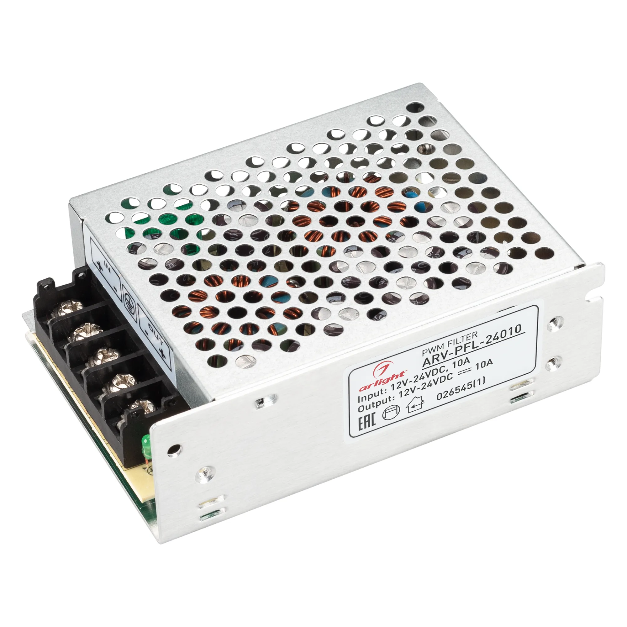 Блок питания ARV-PFL-24010 DC/DC (12-24V, 10A, PWM filter) (Arlight, IP20 Сетка, 2 года) - изображение товара
